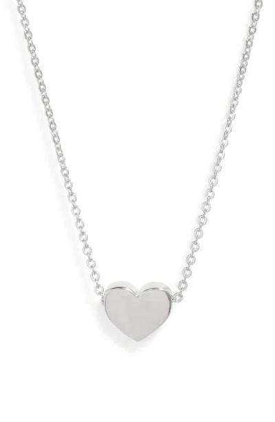 Nordstrom Demi Fine Delicate Heart Pendant Necklace In Sterling Silver Plated