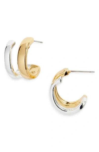 Nordstrom Demi Fine Double Hoop Earrings In 14k Goldterling Plated