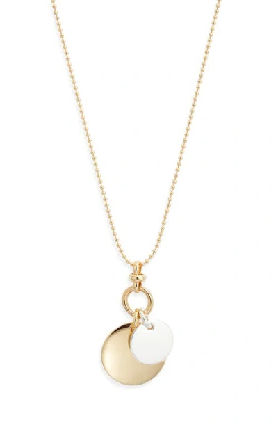 Nordstrom Demi Fine Double Orb Chain Necklace In Gold