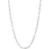 Nordstrom Demi Fine Faceted Paper Clip Chain Necklace In Sterling Silver Plated