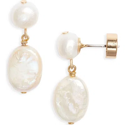 Nordstrom Demi Fine Freshwater Pearl Drop Earrings In White