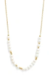 Nordstrom Demi Fine Freshwater Pearl Necklace In Gold