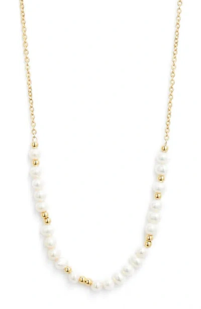 Nordstrom Demi Fine Freshwater Pearl Necklace In Gold
