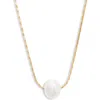 Nordstrom Demi Fine Freshwater Pearl Pendant Necklace In White- Gold