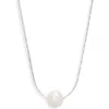 Nordstrom Demi Fine Freshwater Pearl Pendant Necklace In White- Silver