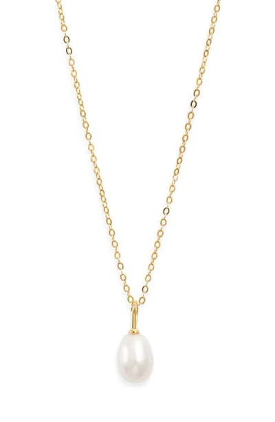 Nordstrom Demi Fine Freshwater Pearl Pendant Necklace In Gold