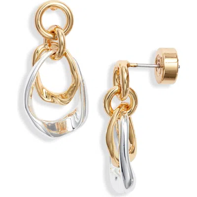 Nordstrom Demi Fine Frontal Hoop Drop Earrings In Gold