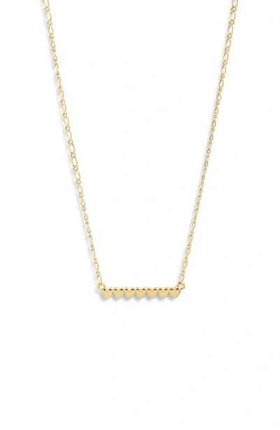 Nordstrom Demi Fine Heart Bar Pendant Necklace In 14k Gold Plated