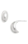 Nordstrom Demi Fine Large Teardrop Hoop Earrings In Silver