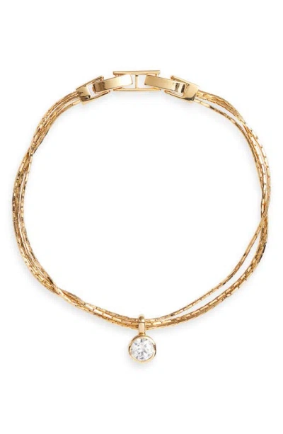 Nordstrom Demi Fine Layered Pendant Bracelet In 14k Gold Plated