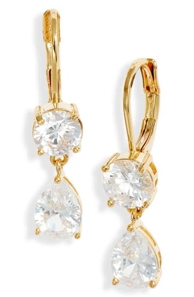Nordstrom Demi Fine Mixed Cubic Zirconia Drop Earrings In Clear- Gold