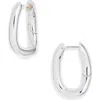Nordstrom Demi Fine Oval Link Hoop Earrings In Metallic