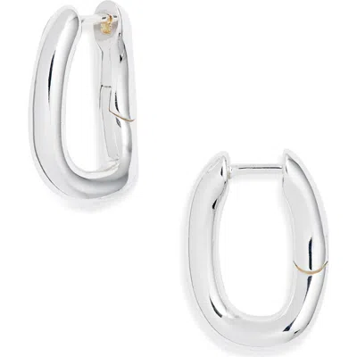 Nordstrom Demi Fine Oval Link Hoop Earrings In Metallic