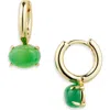 Nordstrom Demi Fine Oval Stone Huggie Hoop Earrings