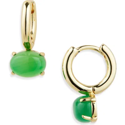 Nordstrom Demi Fine Oval Stone Huggie Hoop Earrings In Multi