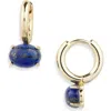 Nordstrom Demi Fine Oval Stone Huggie Hoop Earrings