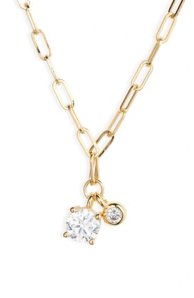 Nordstrom Demi Fine Paper Clip Charm Necklace In Gold
