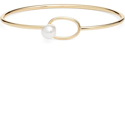 Nordstrom Demi Fine Pearl Closure Bangle In Purple
