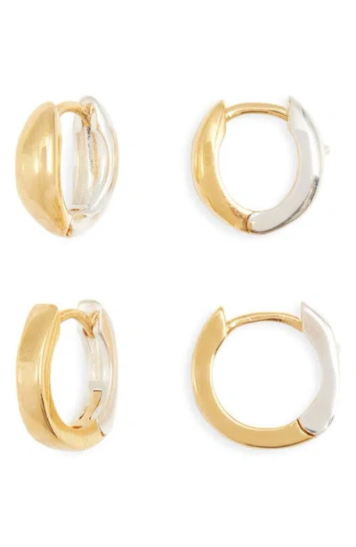 Nordstrom Demi Fine Set Of 2 Huggie Hoop Earrings In Gold
