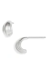 Nordstrom Demi Fine Teardrop J-hoop Earrings In Silver