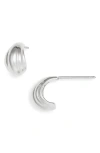Nordstrom Demi Fine Teardrop J-hoop Earrings In Sterling Silver Plated