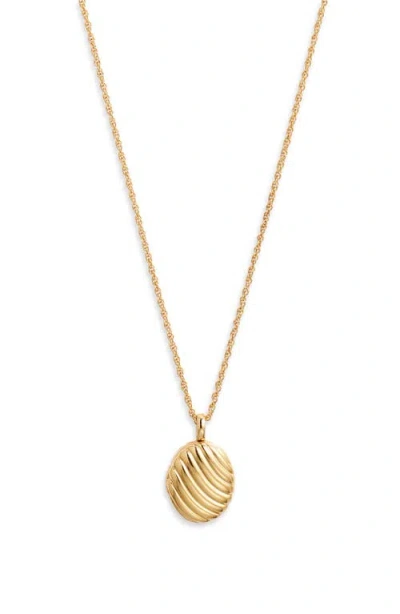 Nordstrom Demi Fine Textured Locket Necklace In Pink