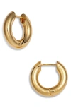 Nordstrom Demi Fine Tube Huggie Hoop Earrings In 14k Gold Plated