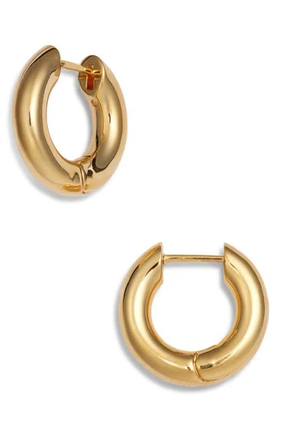 Nordstrom Demi Fine Tube Huggie Hoop Earrings In 14k Gold Plated