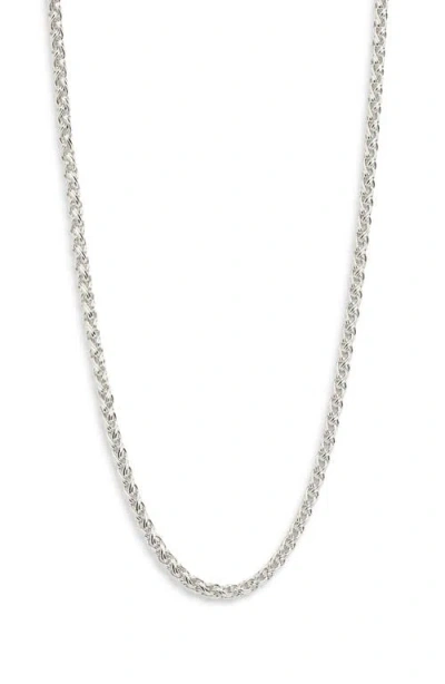 Nordstrom Demi Fine Wheat Chain Necklace In Silver