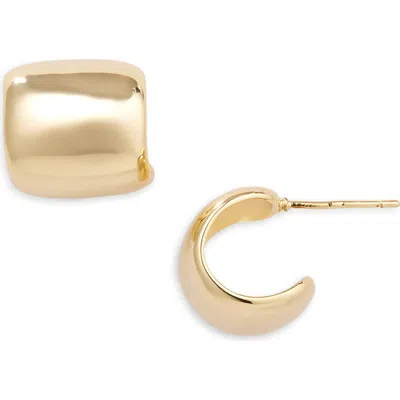 Nordstrom Demi Fine Wide Huggie Hoop Earrings In Gold