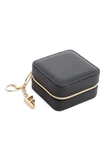 Nordstrom Detachable Initial Charm Jewelry Box In Black