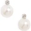 Nordstrom Diamond & Freshwater Pearl Stud Earrings In Neutral