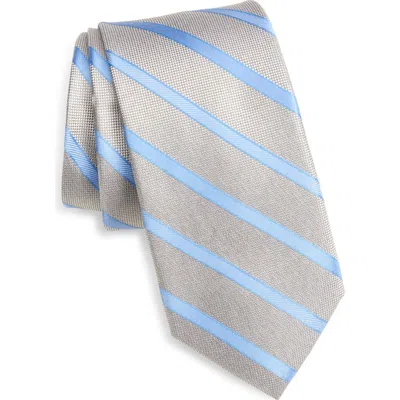 Nordstrom Dillane Stripe Silk Tie In Gray