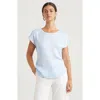 Nordstrom Dolman Sleeve Satin T-shirt In Blue Skyway