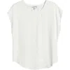 Nordstrom Dolman Sleeve Satin T-shirt In Ivory Tofu