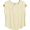 Nordstrom Dolman Sleeve Satin T-shirt In Yellow Mist