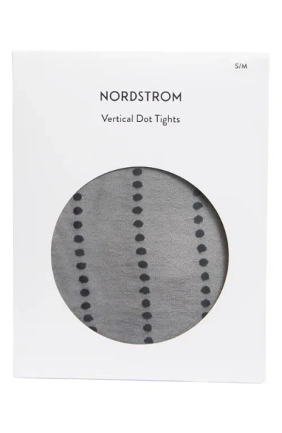 Nordstrom Dot Stripe Sheer Tights In Black