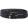 Nordstrom Double Braid Leather Belt In Black
