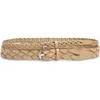 Nordstrom Double Braid Leather Belt In Brown