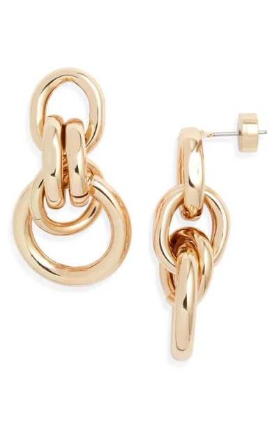 Nordstrom Double Circle Front Hoop Earrings In Gold