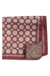 Nordstrom Double Print Silk Pocket Square In Pink