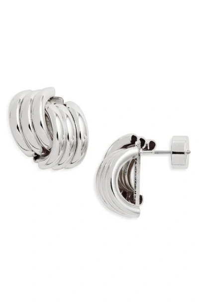 Nordstrom Double Rib Twist Stud Earrings In Metallic
