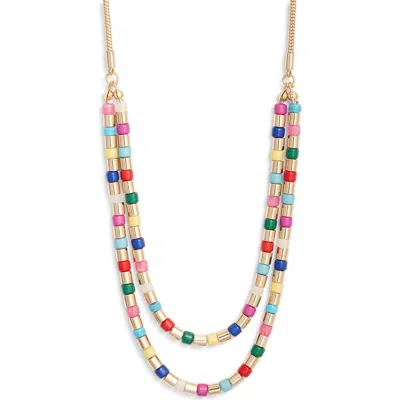 Nordstrom Double Row Tube Beaded Necklace
