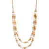 Nordstrom Double Row Tube Beaded Necklace