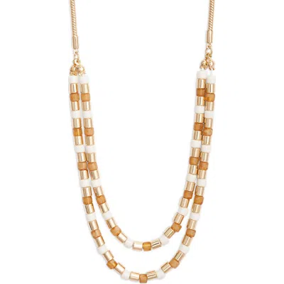 Nordstrom Double Row Tube Beaded Necklace