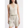 Nordstrom Double-v Line Blend Tank In Neutral