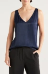 Nordstrom Double V-neck Tank In Blue