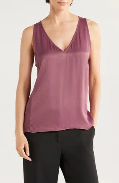 Nordstrom Double V-neck Tank In Purple
