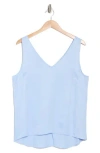 Nordstrom Double V-neck Tank In Blue Thread
