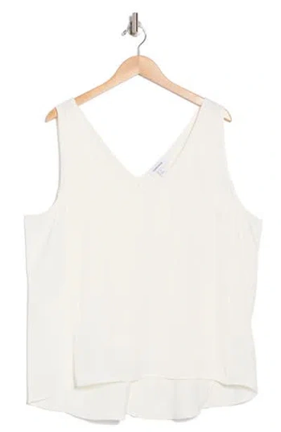 Nordstrom Double V-neck Tank In Ivory Tofu